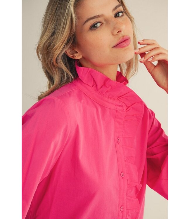 Dawn Ruffle Button Down Blouse