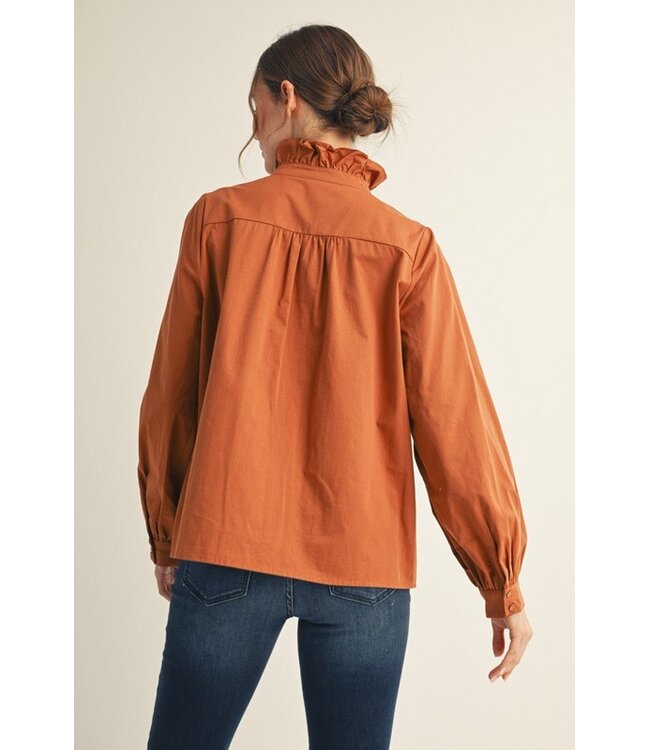 Dawn Ruffle Button Down Blouse