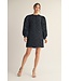 Jasmine Black Floral Jacquard Dress