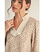 Payton Taupe Boho Leaf Print Blouse