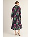 Gena Black Floral Midi Dress