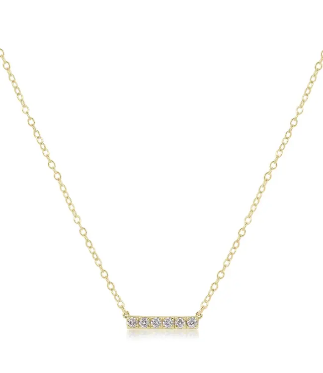 Enewton 14kt Gold & 6-Diamond Significance Bar Necklace