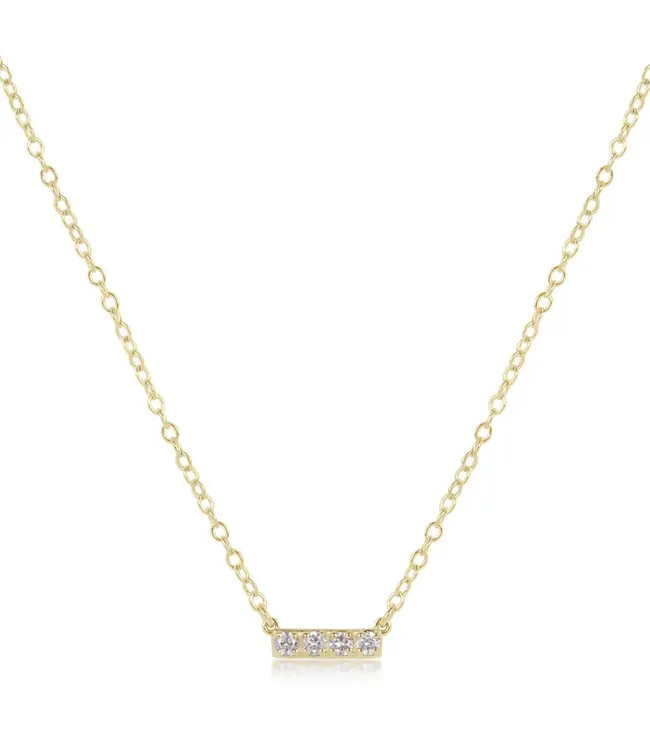 Enewton 14kt Gold & 4-Diamond Significance Bar Necklace