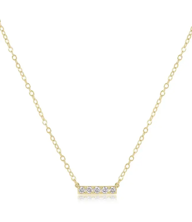 Enewton 14kt Gold & 5-Diamond Significance Bar Necklace