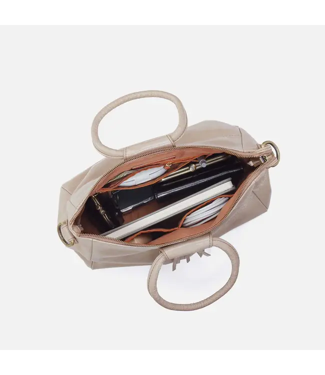 Hobo Sheila Medium Satchel Stone Gloss