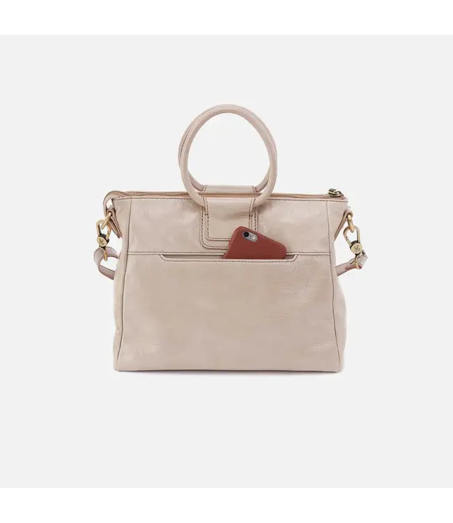 Hobo Sheila Medium Satchel Stone Gloss