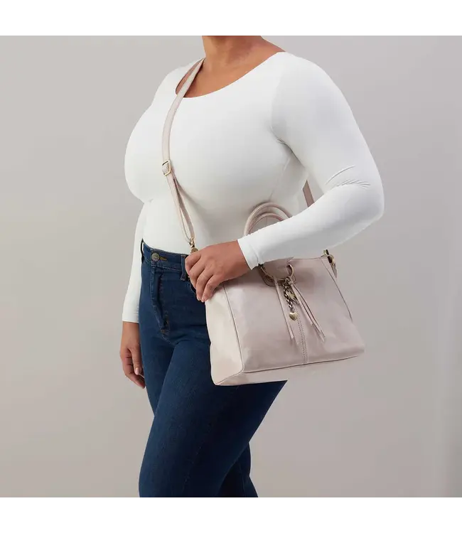 Hobo Sheila Medium Satchel Stone Gloss
