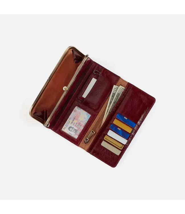 Hobo Rachel Continental Wallet Garnet Gloss