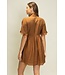 Judy Cocoa Ruffle Dress
