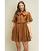 Judy Cocoa Ruffle Dress