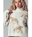 Cash Ivory Galloping Horse Turtleneck Sweater