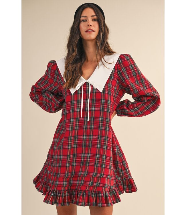 Annie Red Tartan Check Dress