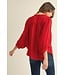 Hope Red Peasant Blouse