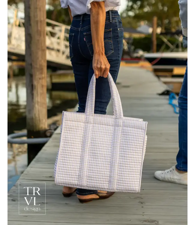 Pimlico Stripe Pink Quilted Go Go Tote