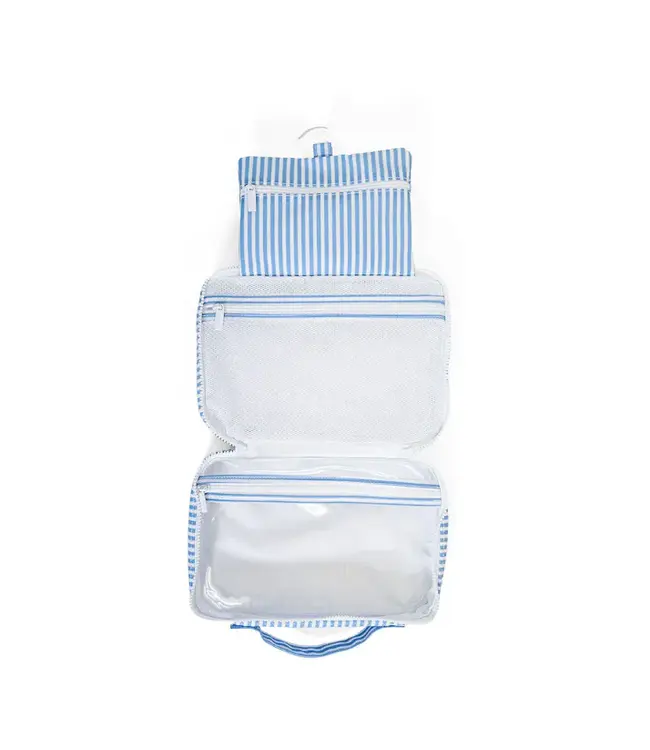 Pimlico Stripe Chambray Bundle Up Hanging Toiletry Bag