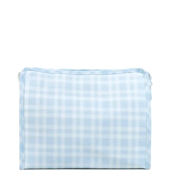 Pimlico Plaid Blue Roadie Large Zip Pouch