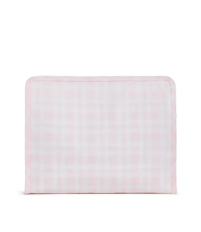Pimlico Plaid Pink Roadie Large Zip Pouch