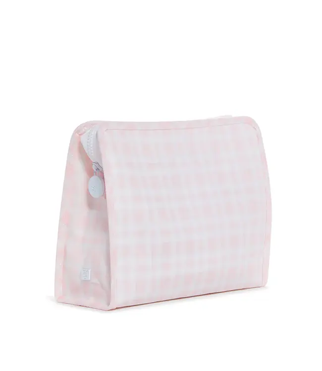 Pimlico Plaid Pink Roadie Large Zip Pouch