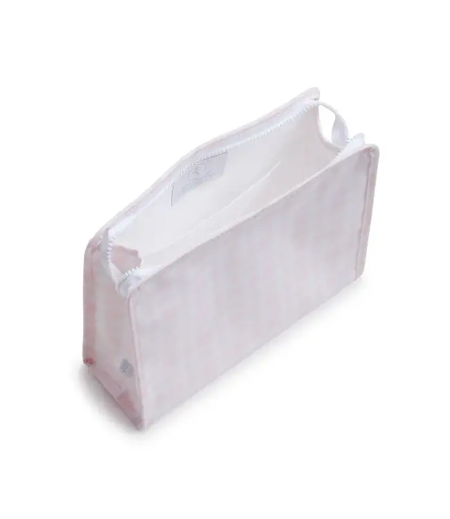 Pimlico Plaid Pink Roadie Large Zip Pouch