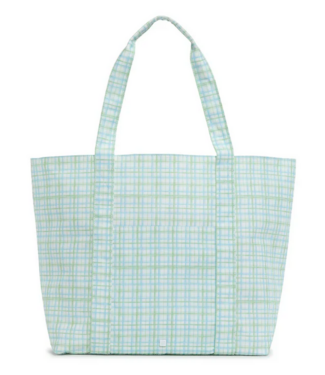 TRVL DESIGN Classic Plaid Green Jumbo Tote Bag