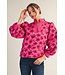 Chantel Hot Pink Jacquard Top