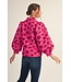Chantel Hot Pink Jacquard Top
