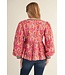Sabrina Magenta Floral Peplum Top