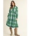 Ginnie Green Floral Midi Dress