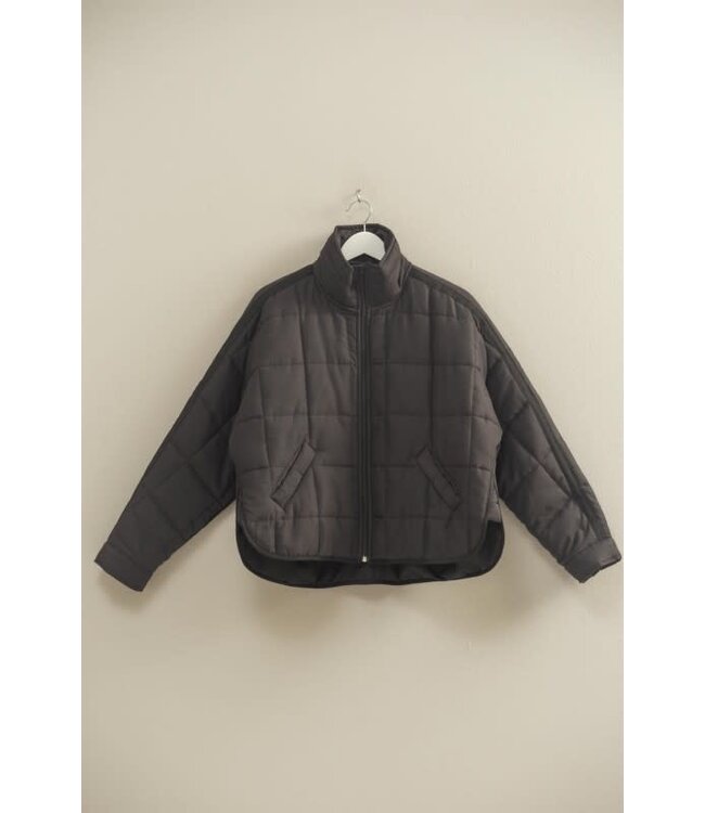 Donna Black Quilted Puffer Jacket