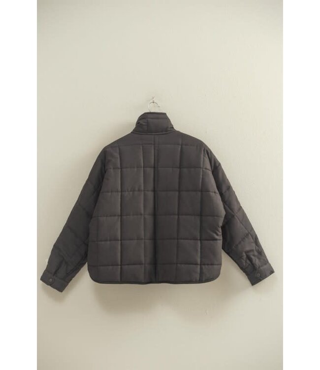 Donna Black Quilted Puffer Jacket