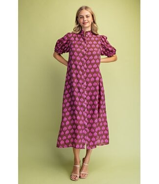 Gigio Alex Brown Mix Midi Dress