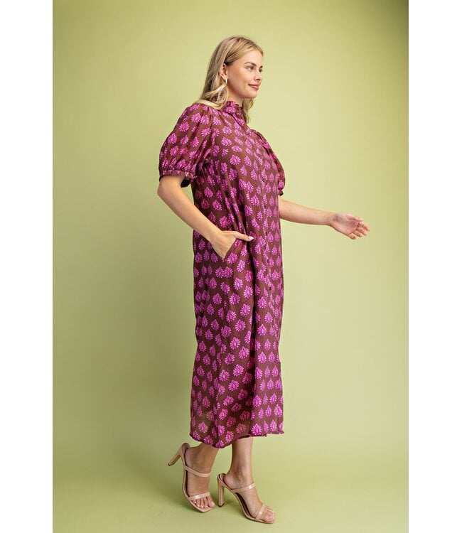 Alex Brown Mix Midi Dress