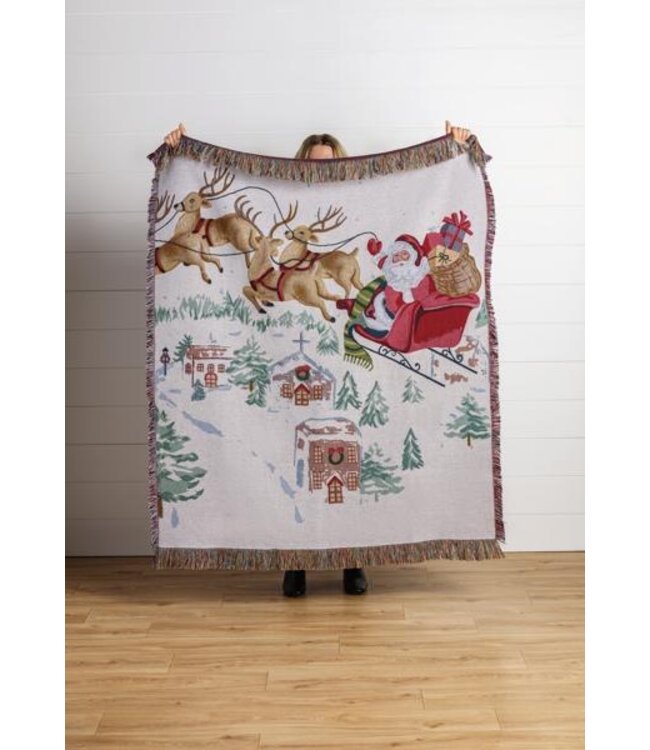 Classic Christmas Jacquard Blanket