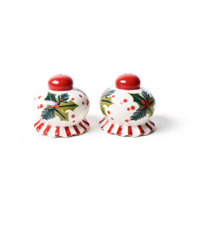 Coton Colors Holly Ruffle Salt & Pepper Shaker Set