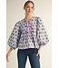Marlene Lavender Floral Peplum Top