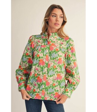 Jodifl Charlotte Cream Floral Top