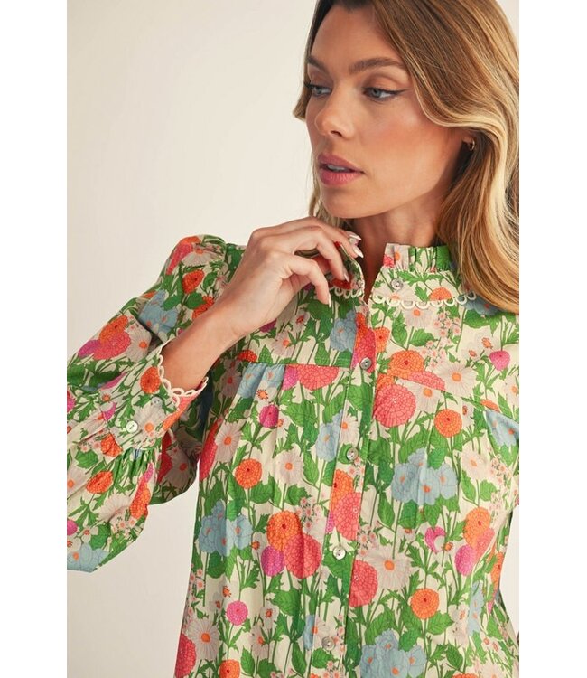 Charlotte Cream Floral Top