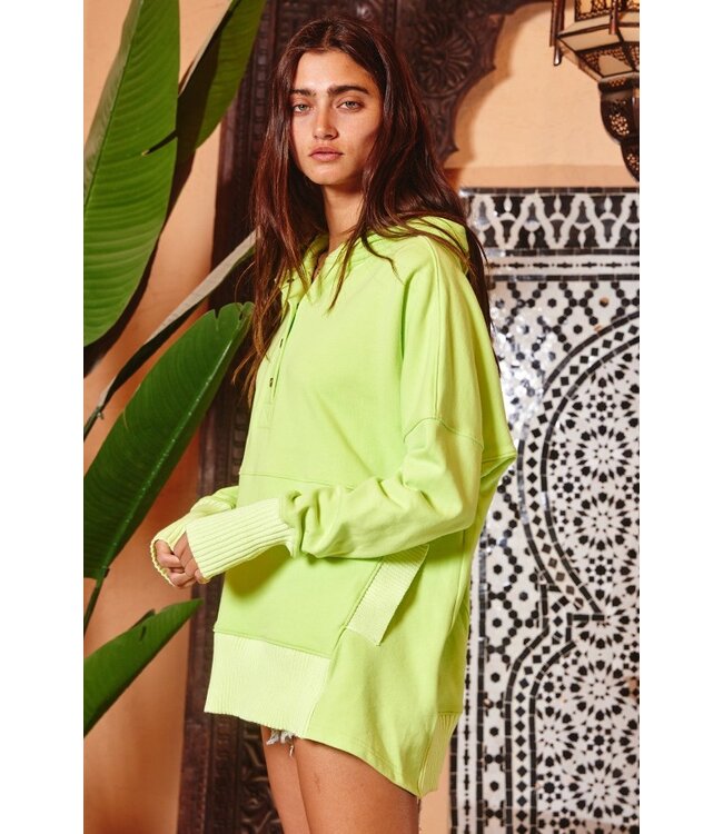 Steph Neon Lime Oversized Hoodie