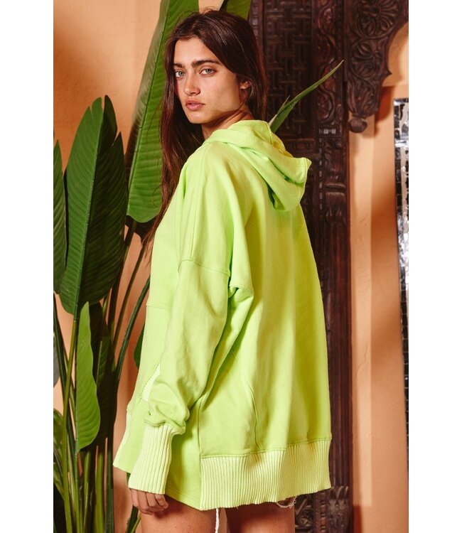 Steph Neon Lime Oversized Hoodie