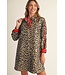 Sammie Red Metallic Leopard Dress