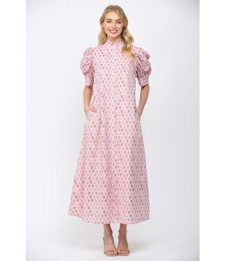 Fate Charrise Pink Floral Maxi Dress