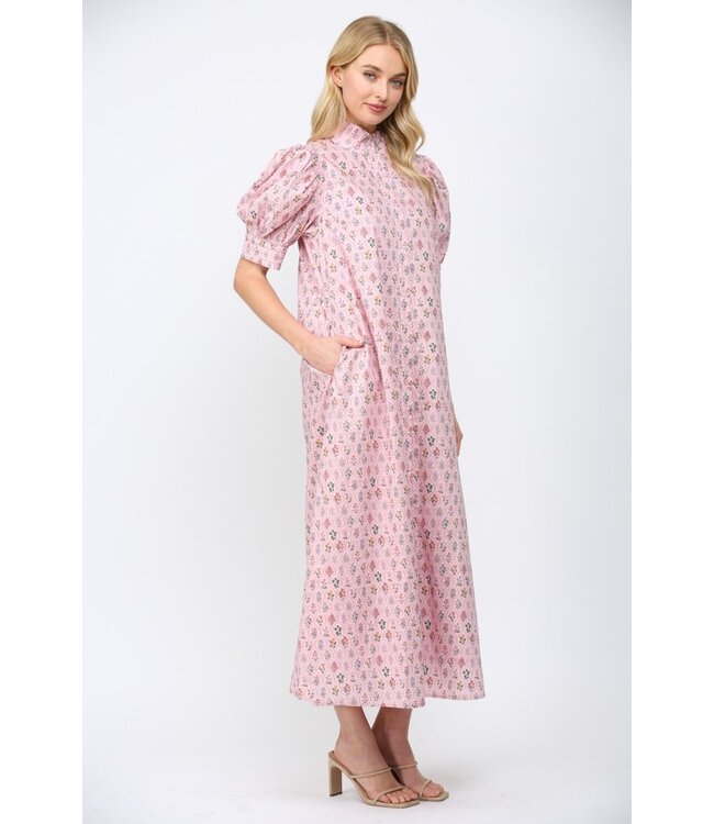 Charrise Pink Floral Maxi Dress