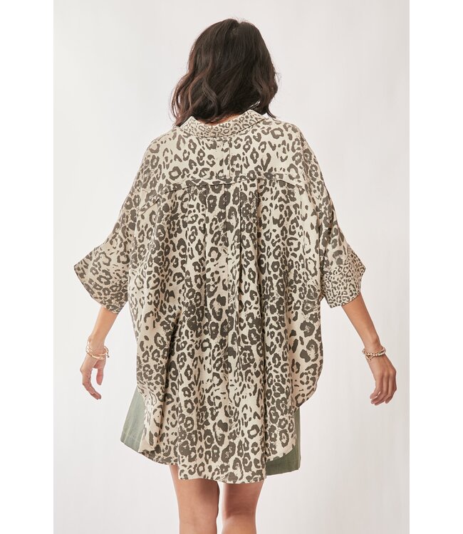 Sara Beth Taupe Leopard Top