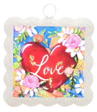 Mini Scallop Love Heart Print