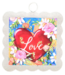 Round Top Mini Scallop Love Heart Print