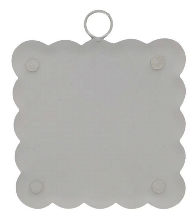 Round Top Mini Scallop Love Heart Print