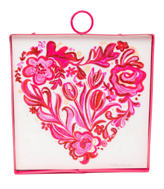 Mini Chinoiserie Collage Heart Print