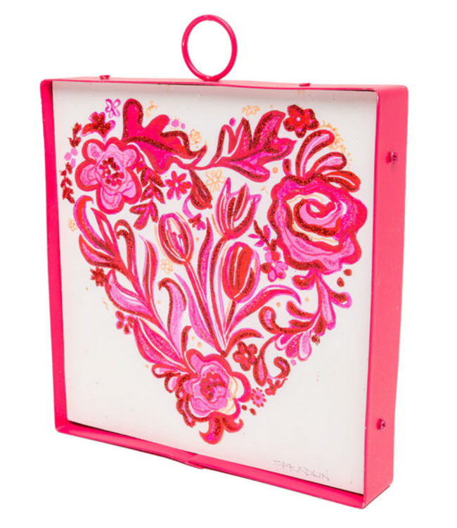 Round Top Mini Chinoiserie Collage Heart Print