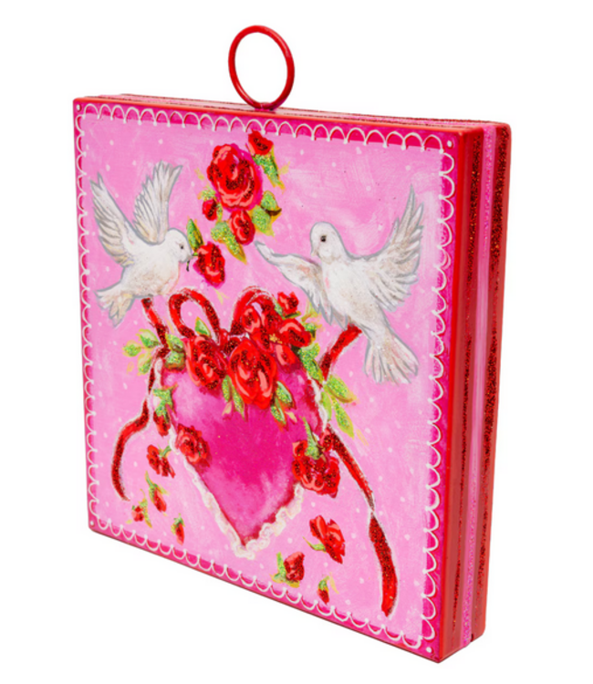 Round Top Mini Love Doves Print