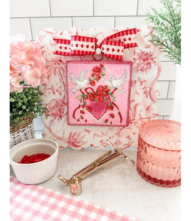 Round Top Mini Love Doves Print